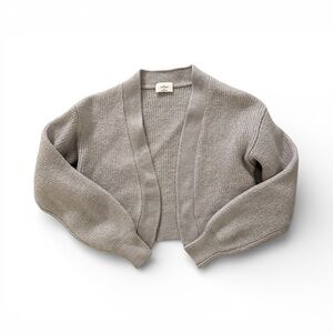 Aritzia Wilfred Unwind Merino Wool Waist Cardigan XS heather gray